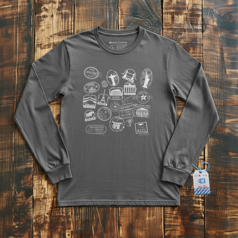 Travel Stamps - Long Sleeve T-Shirt
