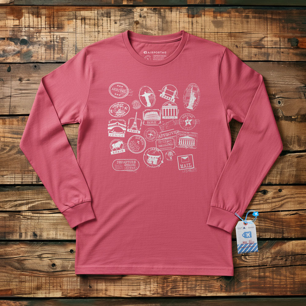 Travel Stamps - Long Sleeve T-Shirt
