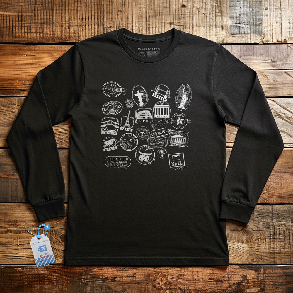 Travel Stamps - Long Sleeve T-Shirt