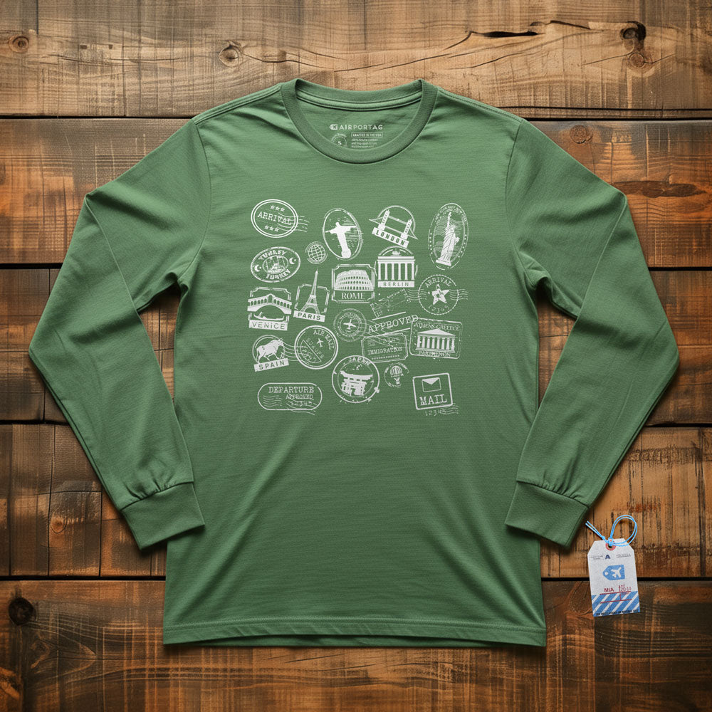 Travel Stamps - Long Sleeve T-Shirt