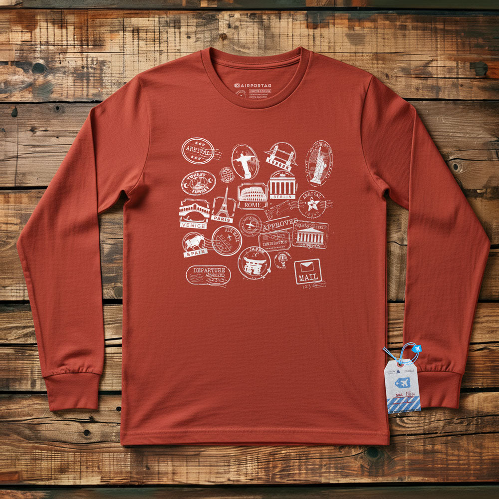 Travel Stamps - Long Sleeve T-Shirt