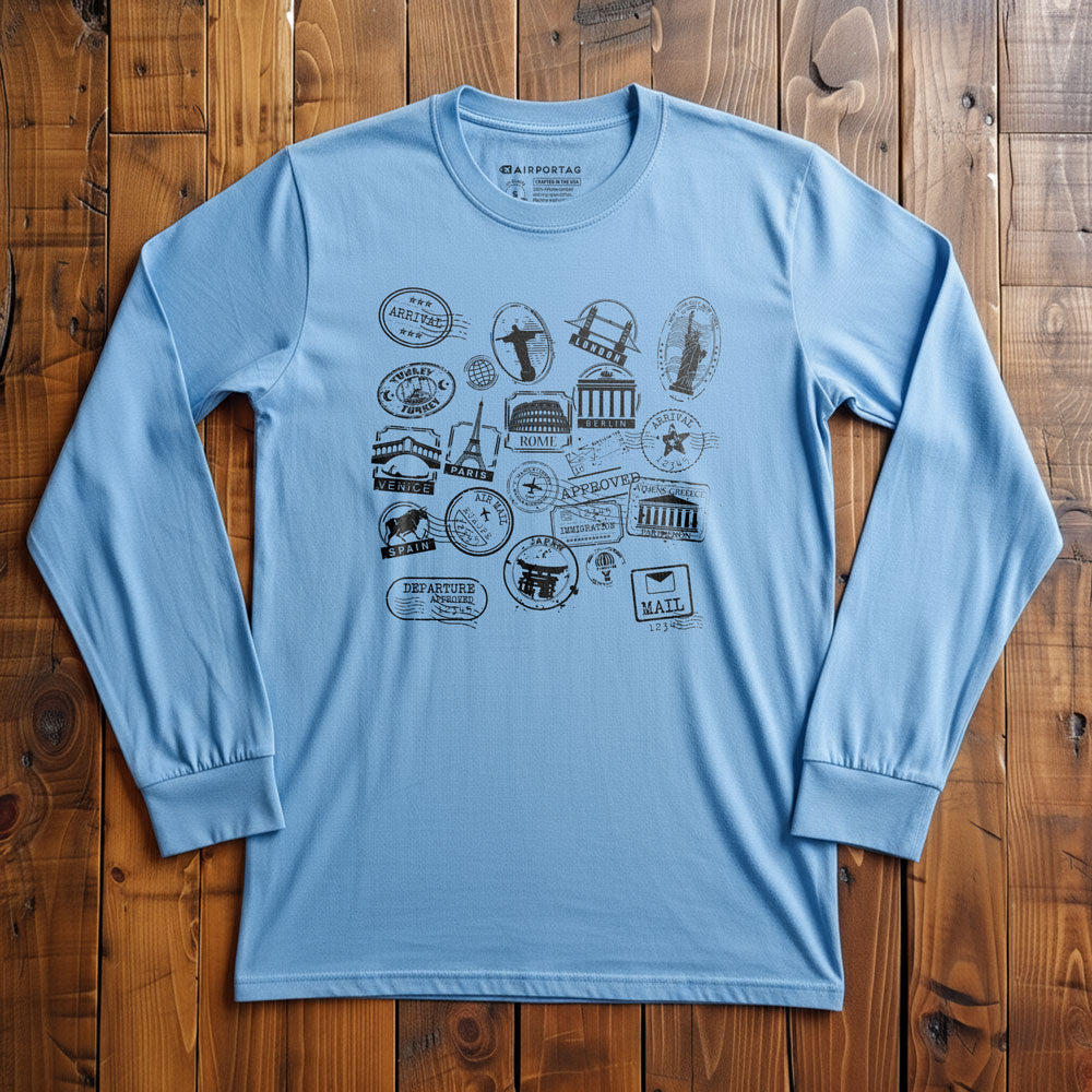 Travel Stamps - Long Sleeve T-Shirt