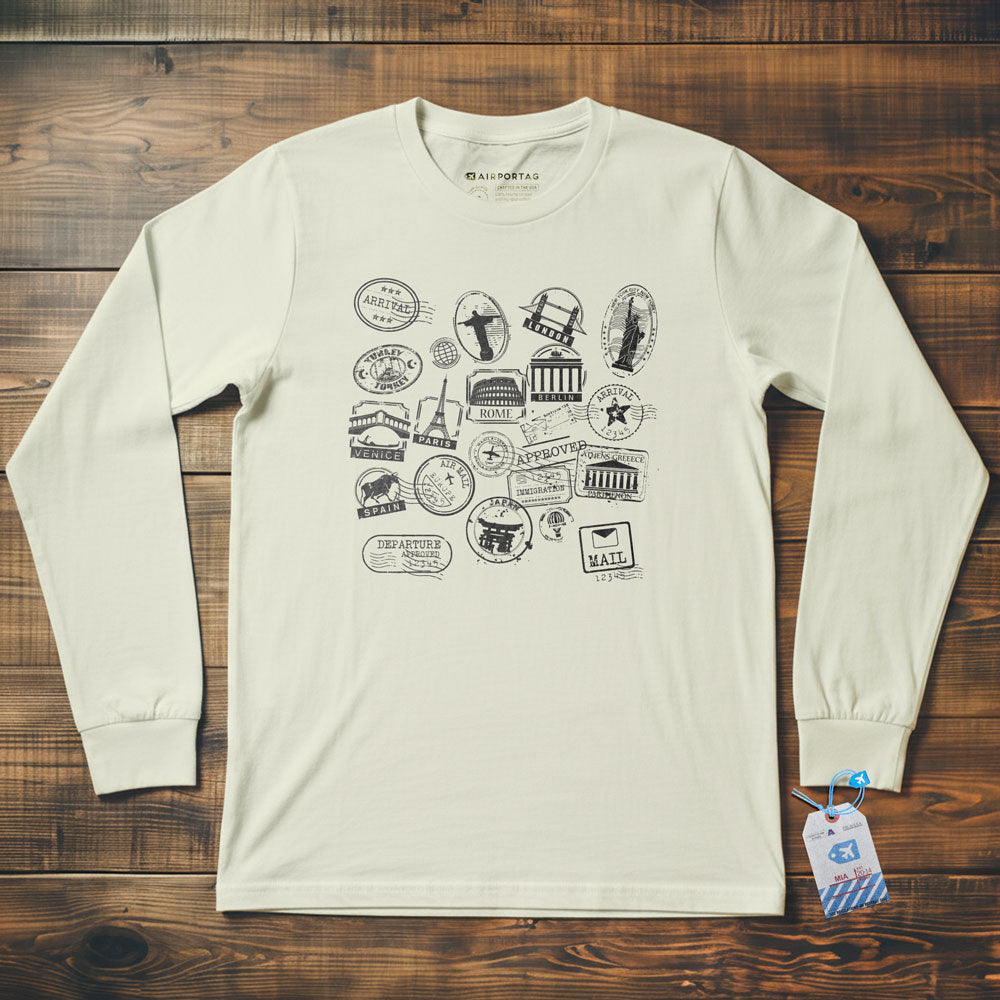 Travel Stamps - Long Sleeve T-Shirt