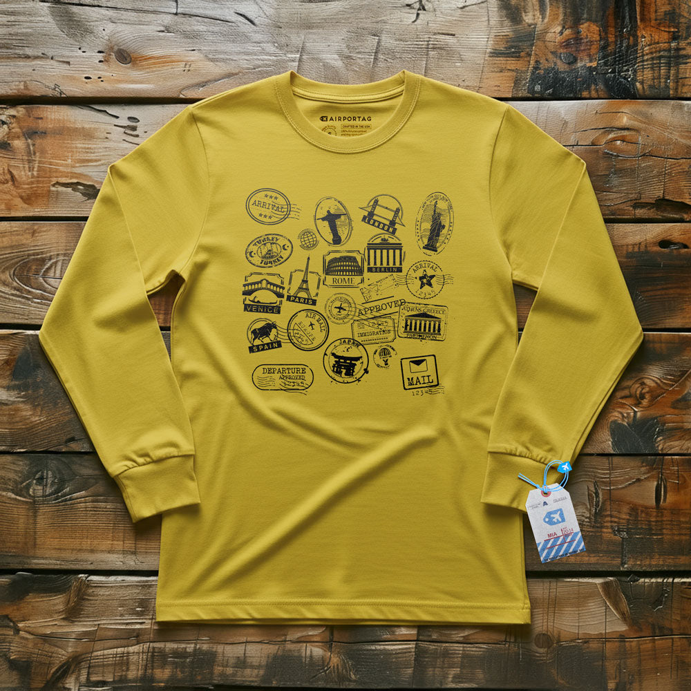 Travel Stamps - Long Sleeve T-Shirt