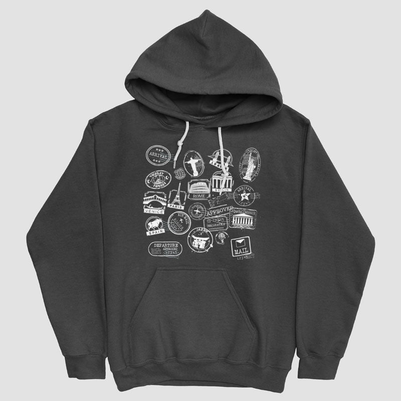Travel Stamps - Pullover Hoody