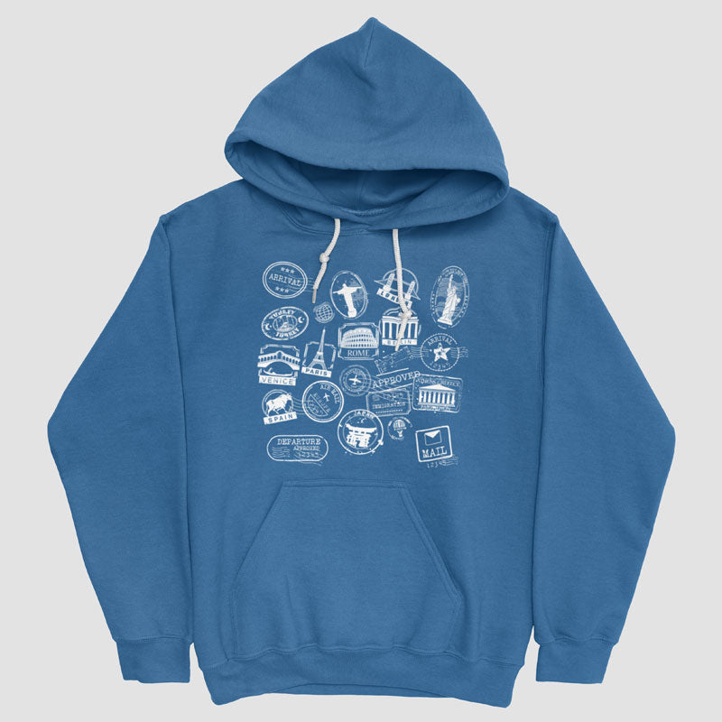 Travel Stamps - Pullover Hoody