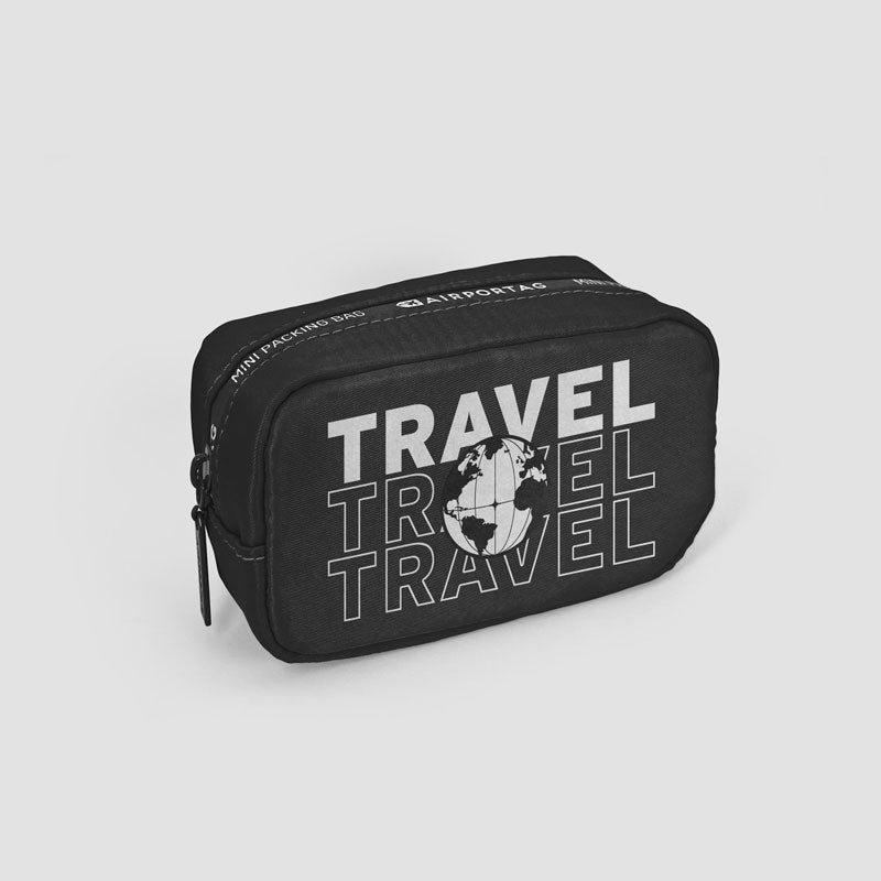 Travel - World Map - Mini Packing Bag