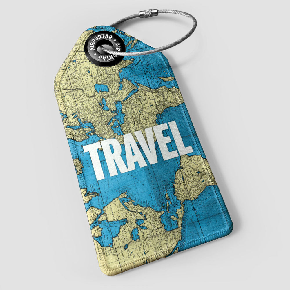 Luggage with world map design on sale