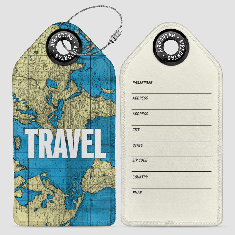 Travel - World Map - Luggage Tag