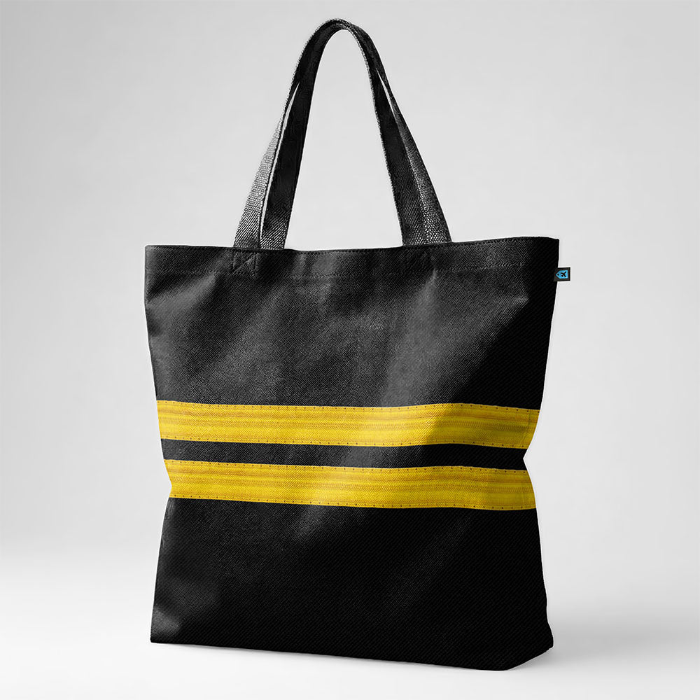 Black Pilot Stripes - Tote Bag