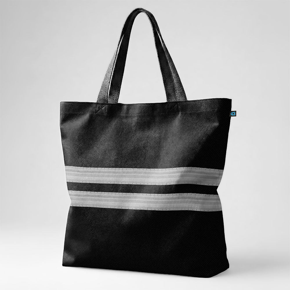Black Pilot Stripes - Tote Bag
