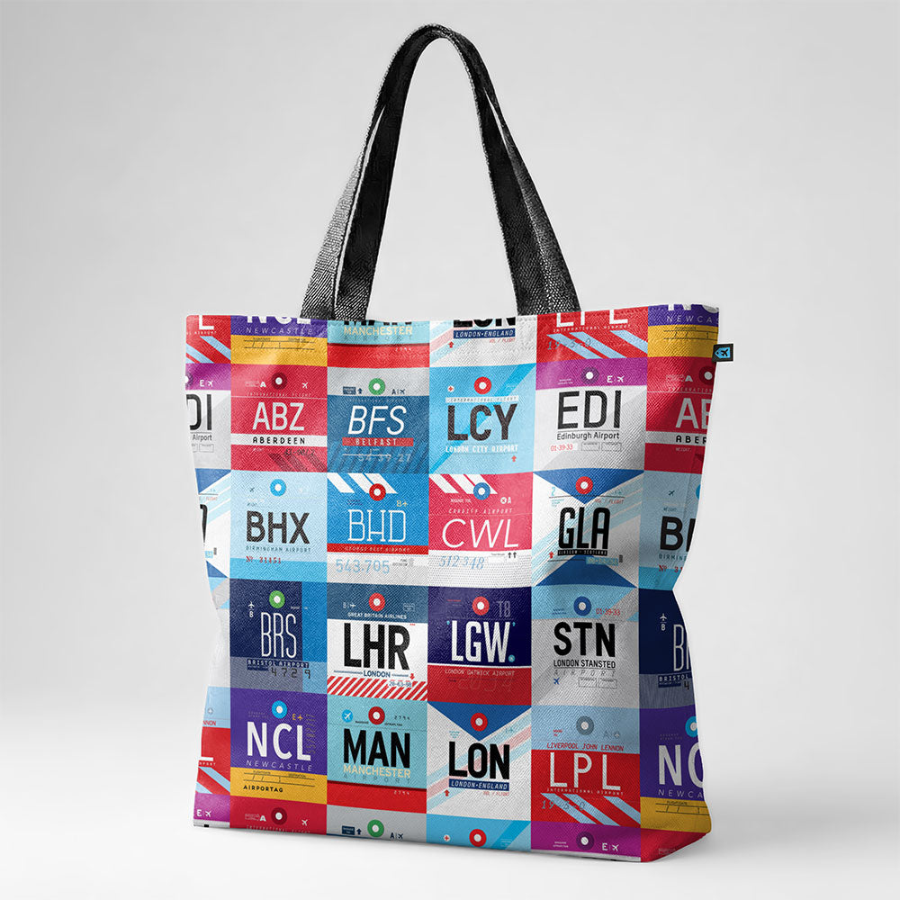 UK Airports - Tote Bag