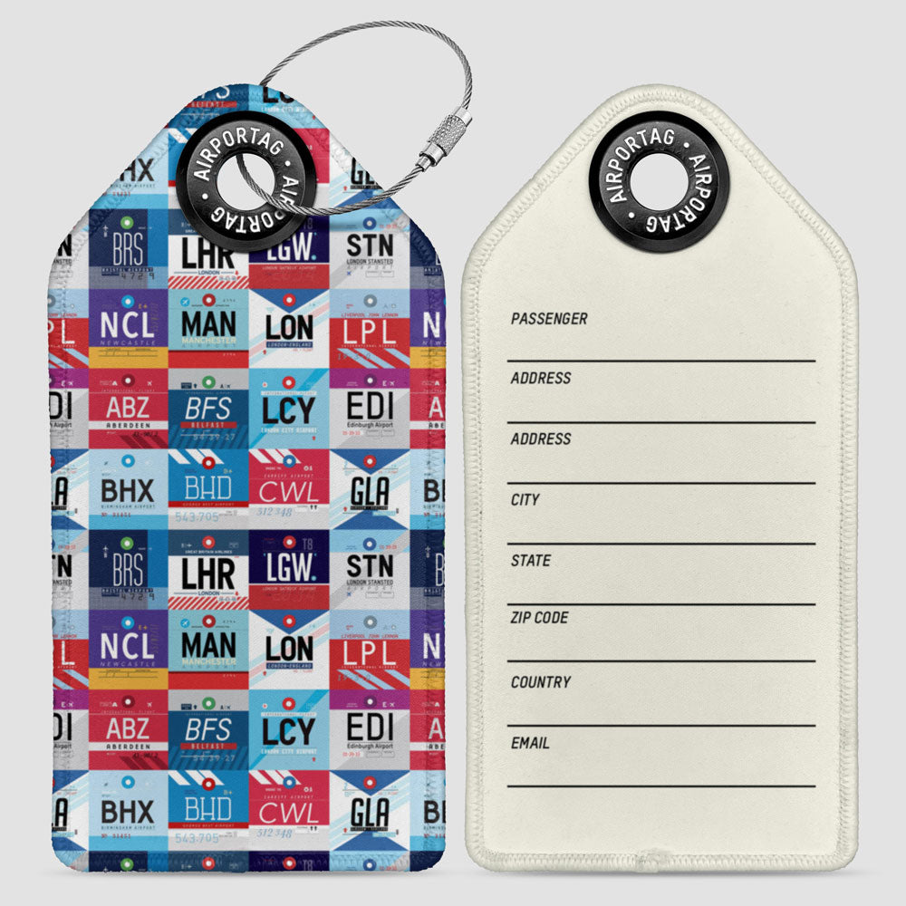 UK Airports - Luggage Tag