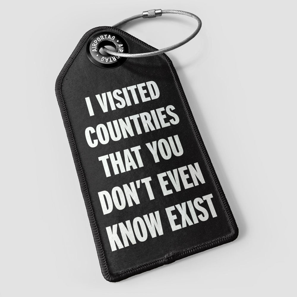 Pays visités - Étiquette de bagage