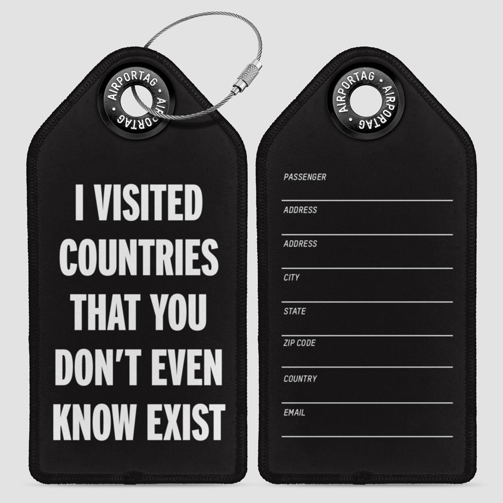 Visited Countries - Luggage Tag