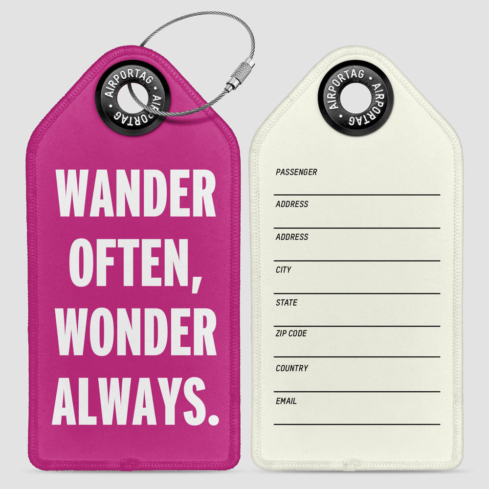 Wander Often, Wonder Always - Luggage Tag