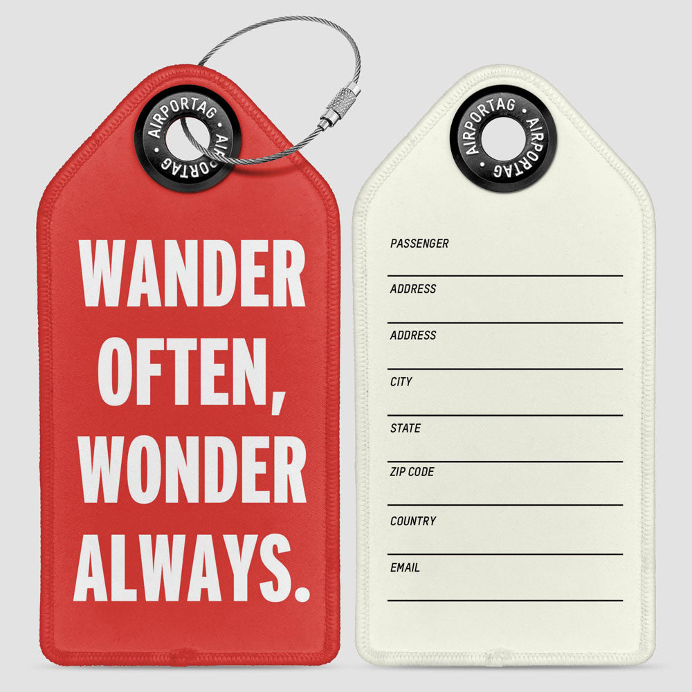 Wander Often, Wonder Always - Luggage Tag