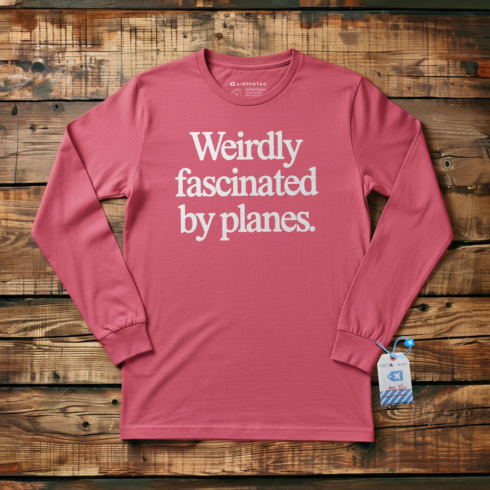 Weirdly Fascinated by Planes - Long Sleeve T-Shirt