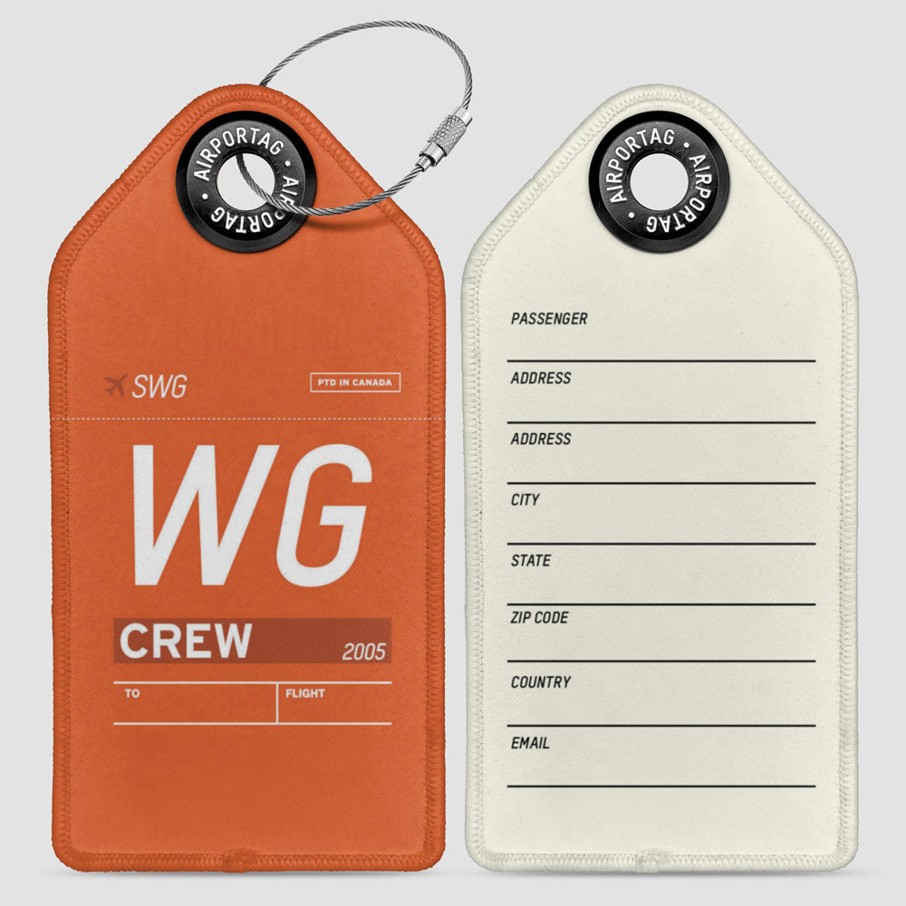 WG - Étiquette de bagage