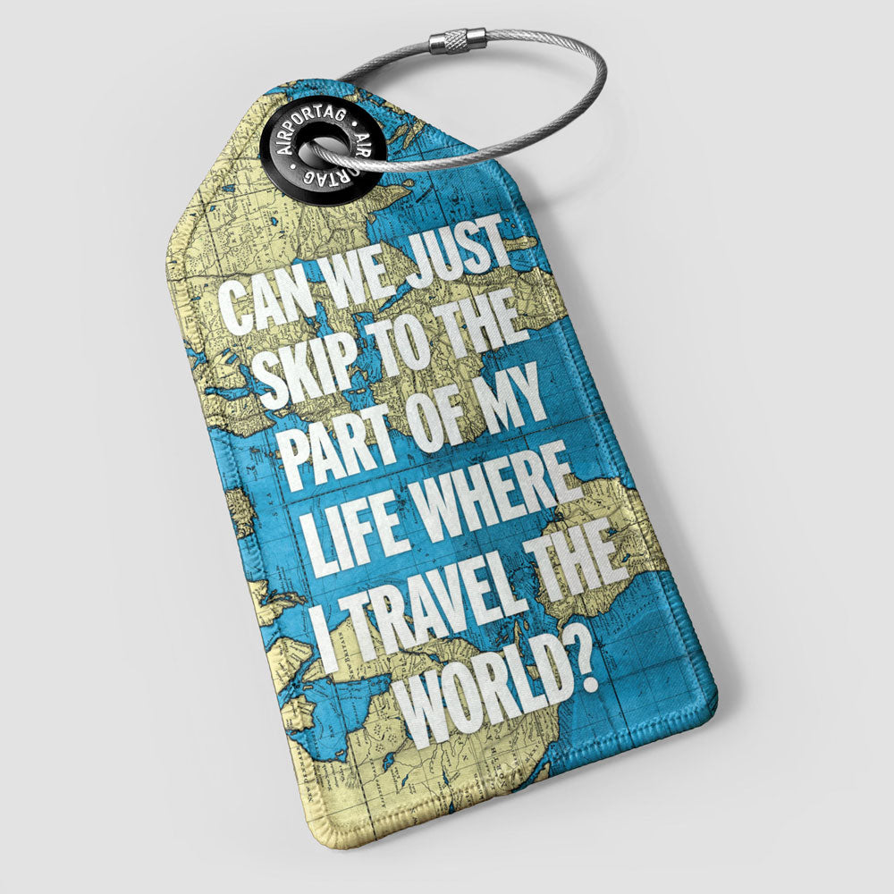 Can We Just - World Map - Luggage Tag