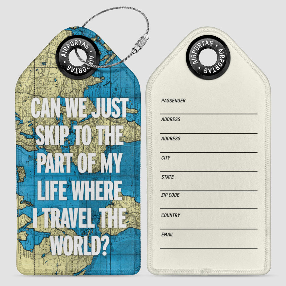 Can We Just - World Map - Luggage Tag