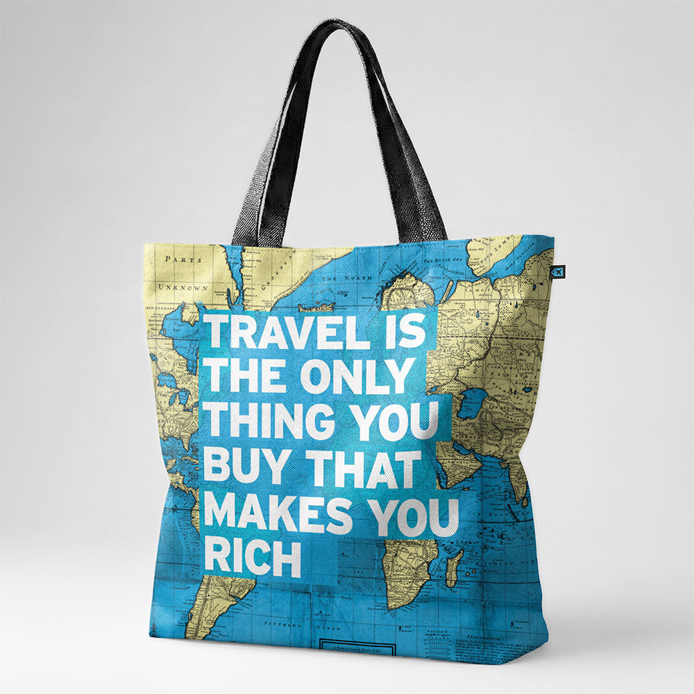 Travel is - World Map - Tote Bag