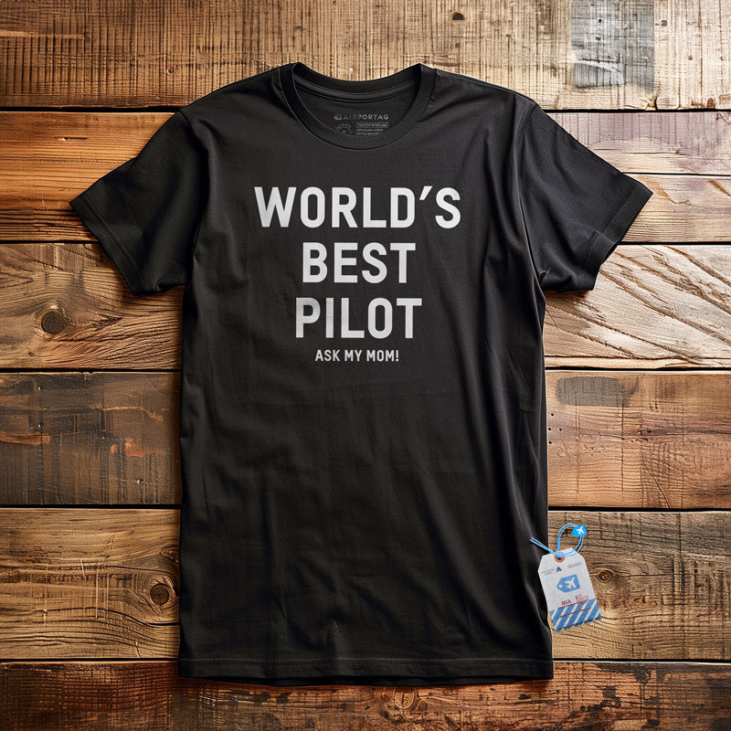 Silk Road Tees Men's Pilot & Plane Themed Cool T-Shirt - 100% Cotton Casual Gift Tee