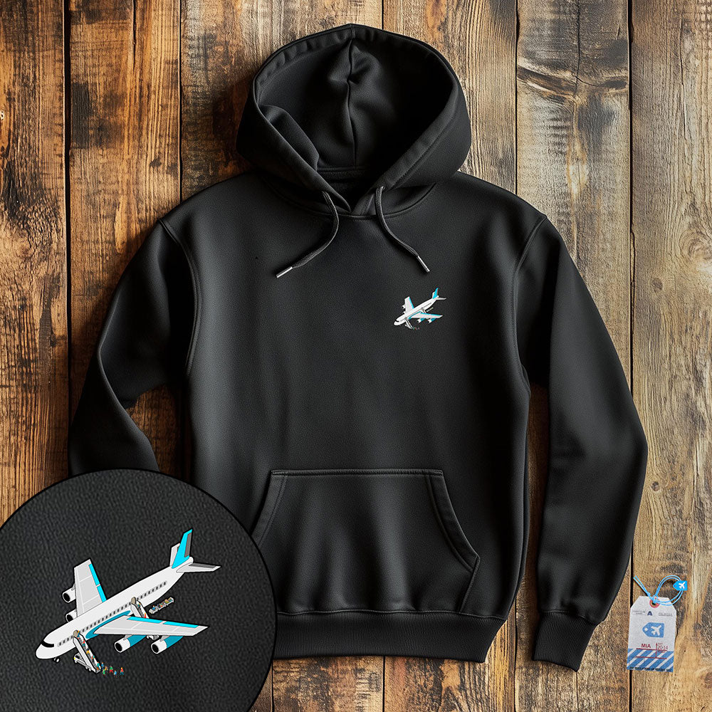 Boarding Plane Tiny - Pullover Hoodie