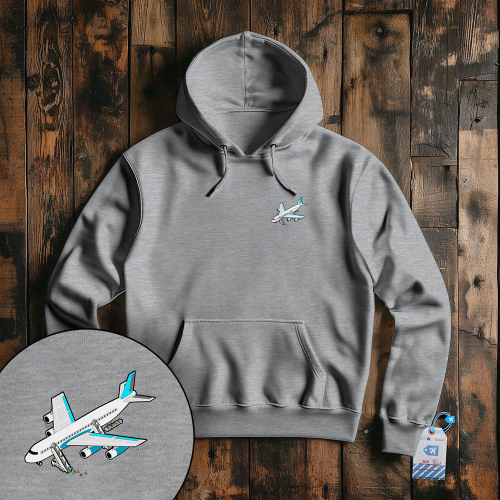 Boarding Plane Tiny - Pullover Hoodie