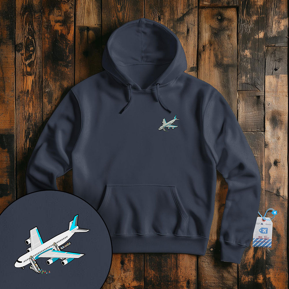 Boarding Plane Tiny - Pullover Hoodie