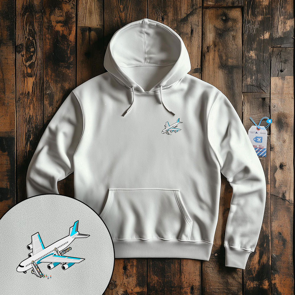 Boarding Plane Tiny - Pullover Hoodie