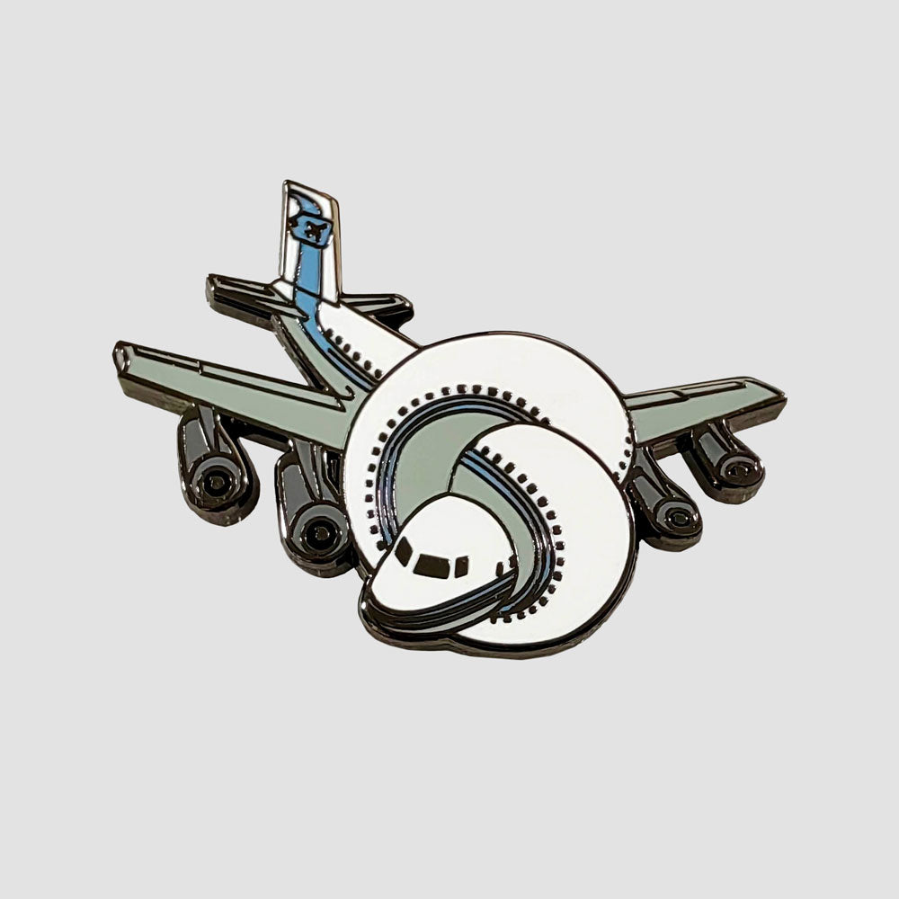 Twisted Airplane - Enamel Pin