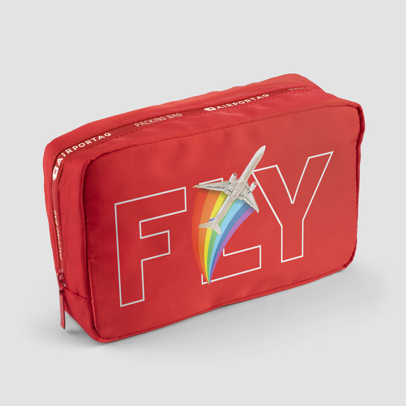 Airplane Rainbow Fly - Packing Bag