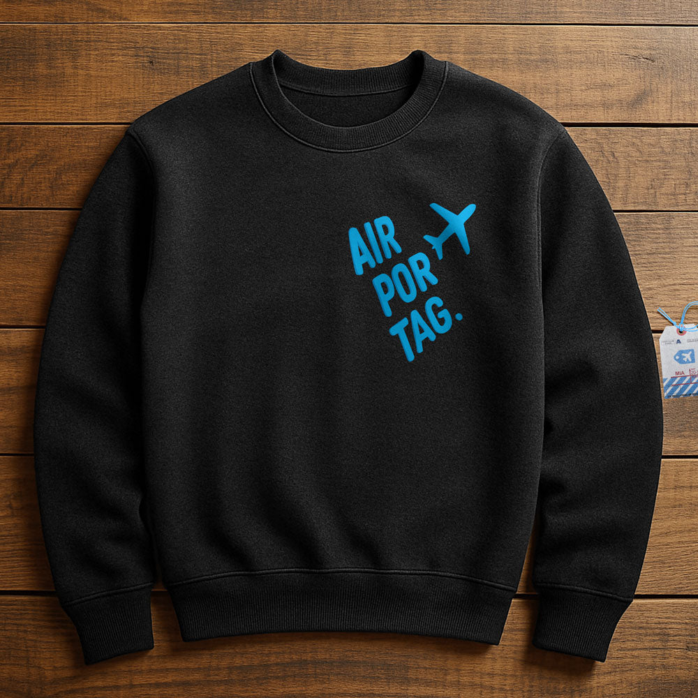 Airportag Plane Handmade Lettering - Sweatshirt