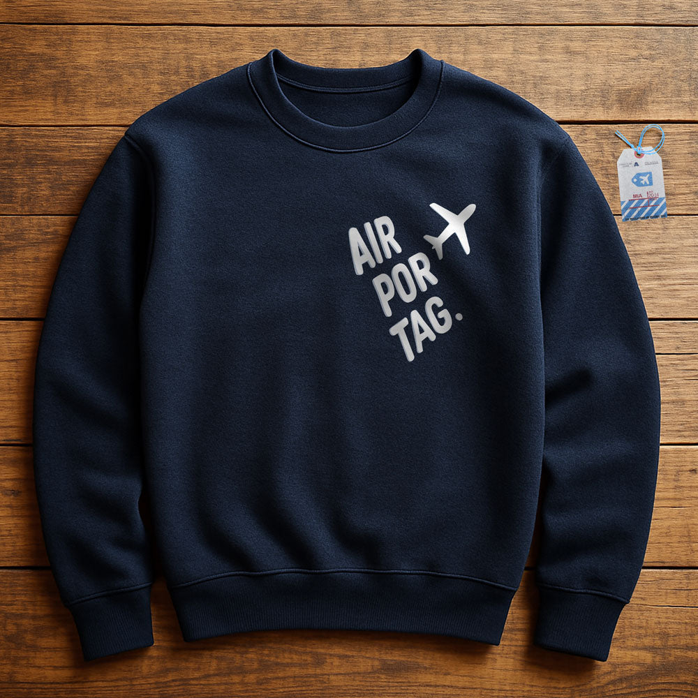 Airportag Plane Handmade Lettering - Sweatshirt