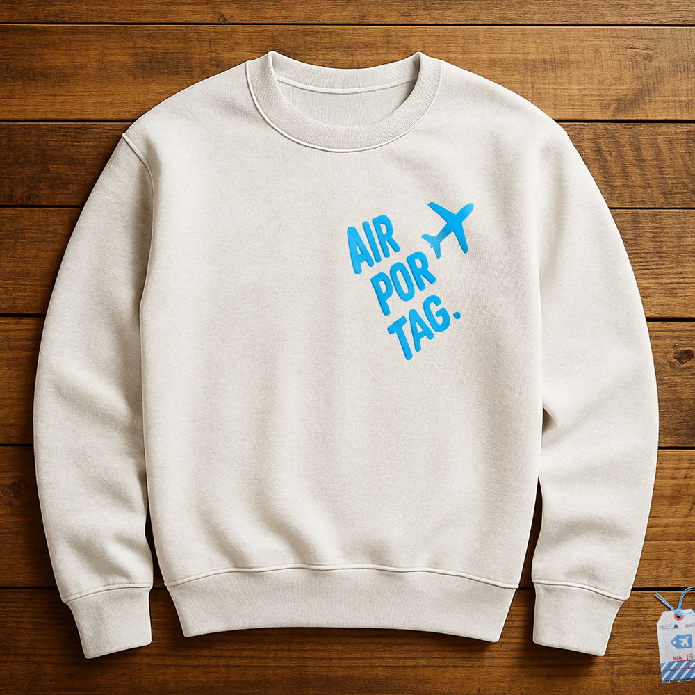Airportag Plane Handmade Lettering - Sweatshirt