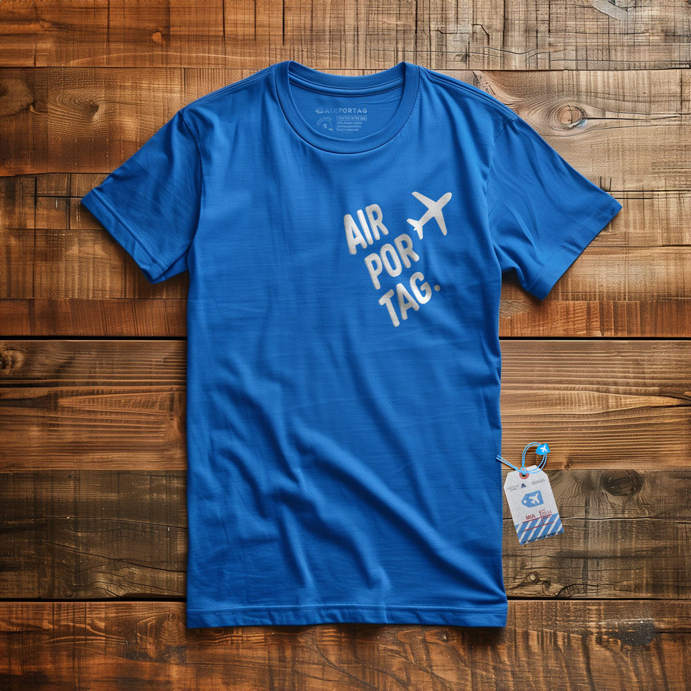 Airportag Plane Handmade Lettering - T-Shirt