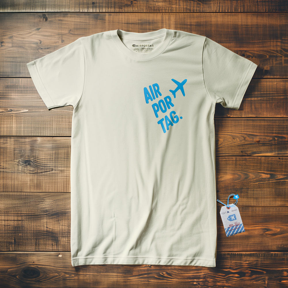 Airportag Plane Handmade Lettering - T-Shirt