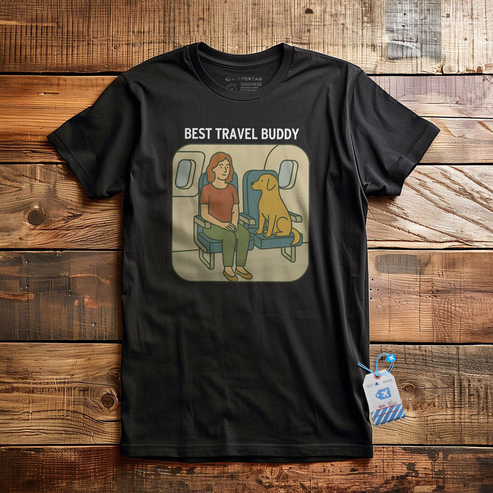Best Travel Buddy - Dog - T-Shirt