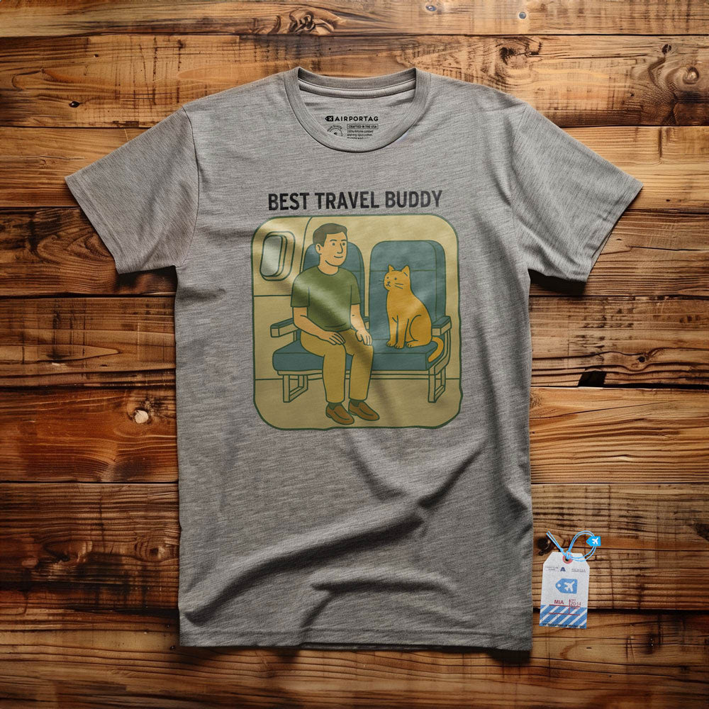 Best Travel Buddy - Cat - T-Shirt