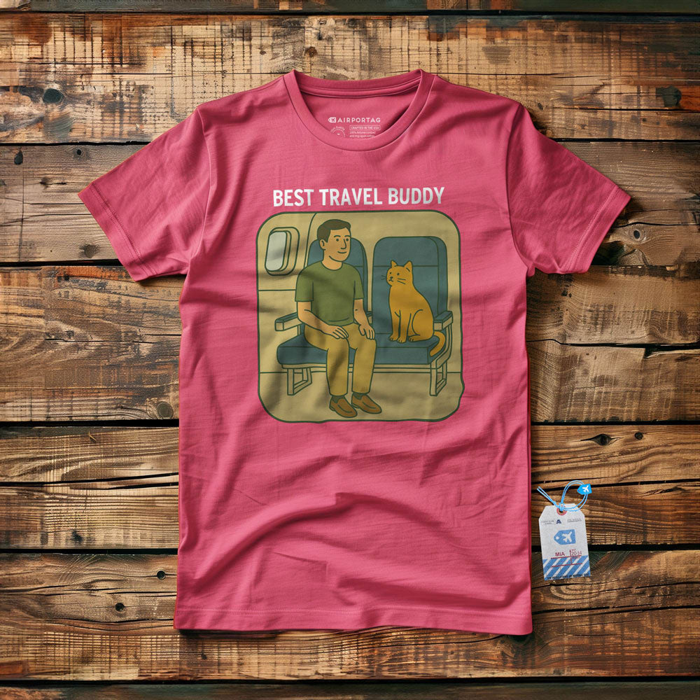 Best Travel Buddy - Cat - T-Shirt