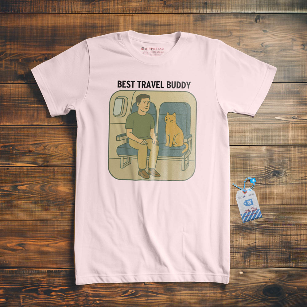 Best Travel Buddy - Cat - T-Shirt