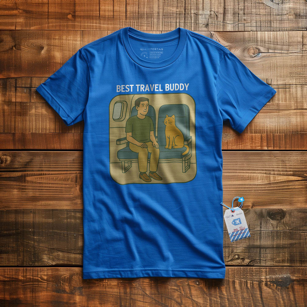 Best Travel Buddy - Cat - T-Shirt