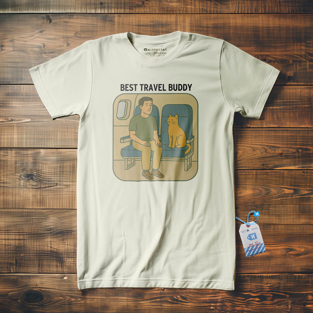 Best Travel Buddy - Cat - T-Shirt