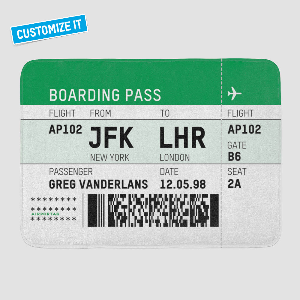 Boarding Pass - Bath Mat