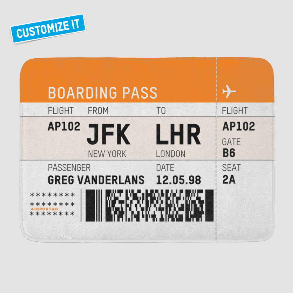Boarding Pass - Bath Mat