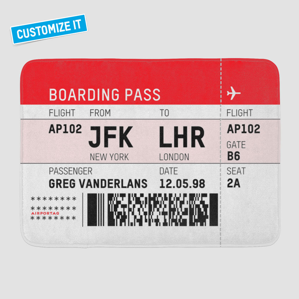Boarding Pass - Bath Mat
