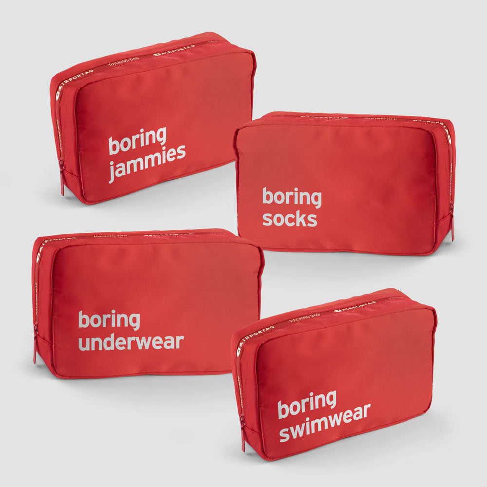 Boring - Set of 4 - Packing Bag