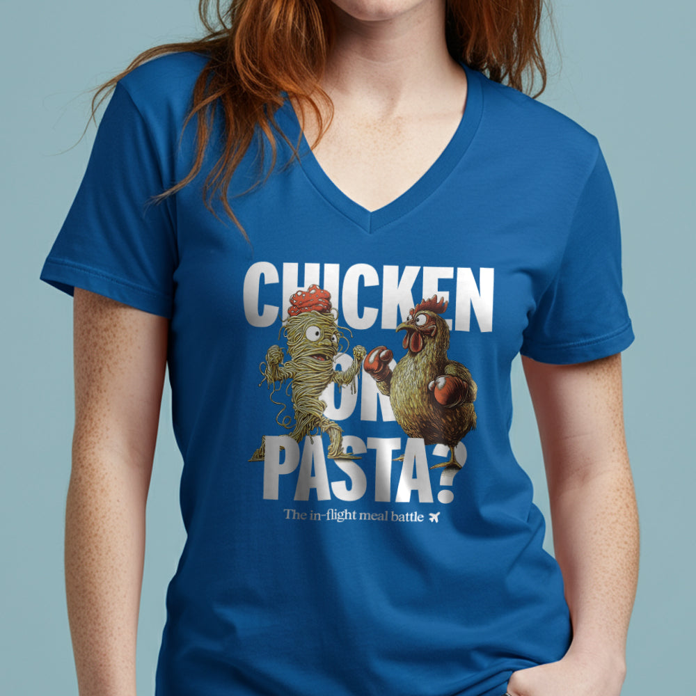 Chicken or Pasta - Women's V-Neck T-Shirt