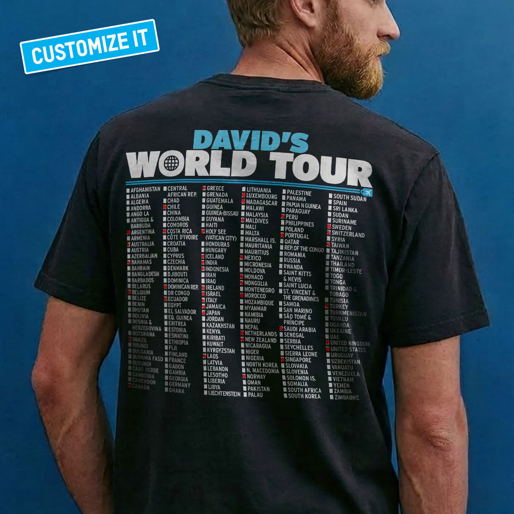 My Custom World Tour Travel - T-Shirt